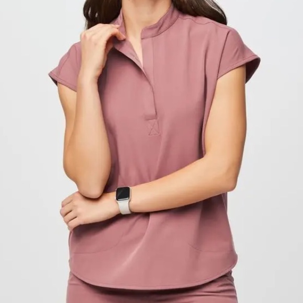 Figs Mauve Rafaela Scrub Top
